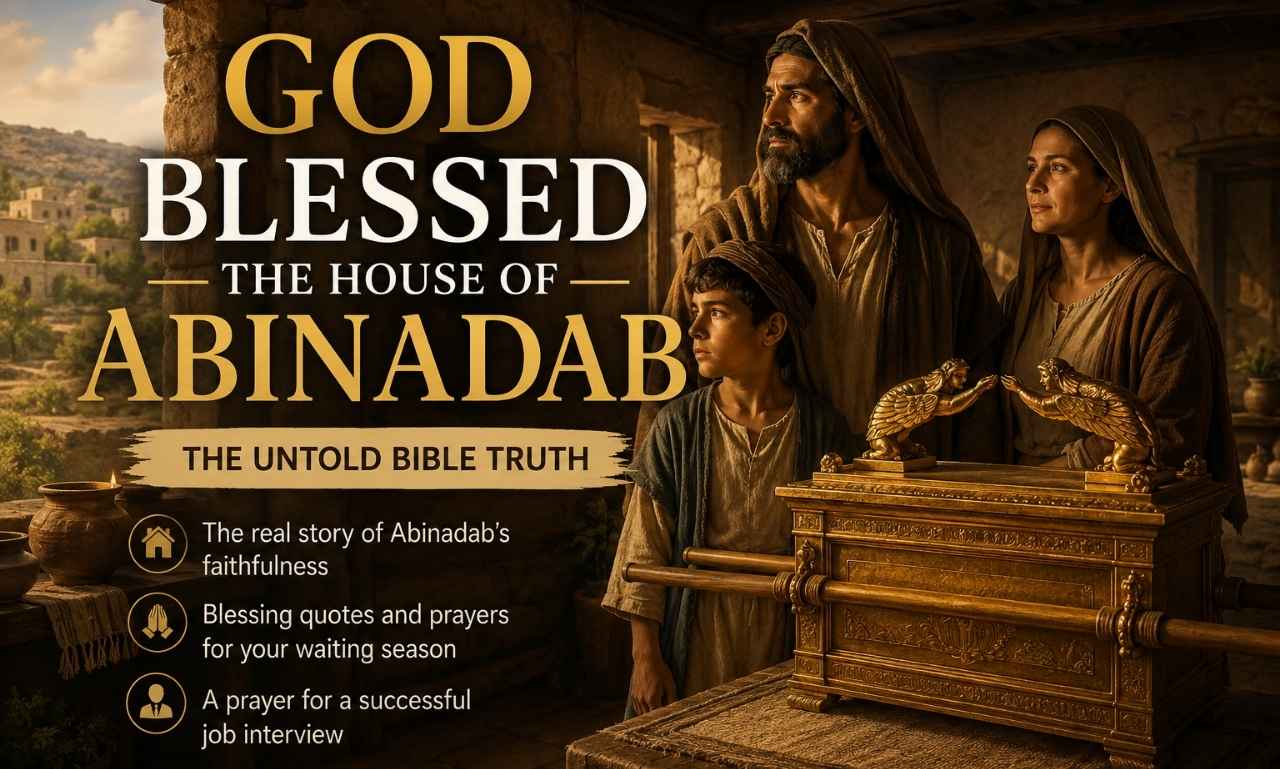 The House of Abinadab with the Ark of the Covenant, illustrating God's presence, faithfulness, and the biblical story of Abinadab's household.